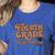 4th Grade Back To School Fourth Grade Dream Team Teacher Women's Heather T-Shirt Heather True Royal
