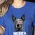 4th July Blue Heeler Dog Merica Patriotic USA Flag Cute Women's Heather T-Shirt Heather True Royal