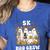 5K Boo Crew Halloween Teacher K5 Floral Ghost Trick Or Teach Women's Heather T-Shirt Heather True Royal