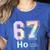 67 Ho Holmium Science Teacher Elements Table Six Seven Meme Women's Heather T-Shirt Heather True Royal