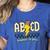ABCD Highway To Spell Pencil Teacher & Student Font Me Women's Heather T-Shirt Heather True Royal ABCD Highway To Spell Pencil Teacher & Student Font Me Women's Heather T-Shirt Heather True Royal