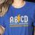 ABCD Kindergarten Rocks Pencil Lightning Students Teachers Women's Heather T-Shirt Heather True Royal