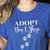Adopt Animals Don't Shop For Them Women's Heather T-Shirt Heather True Royal