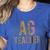 AG Teacher Farmer Life Agriculture Teacher Women's Heather T-Shirt Heather True Royal