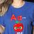 A Is For Apple Pre-K Kindergarten Teacher Student Women's Heather T-Shirt Heather True Royal A Is For Apple Pre-K Kindergarten Teacher Student Women's Heather T-Shirt Heather True Royal