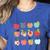 Art Apples Back To School For Teacher Student Women's Heather T-Shirt Heather True Royal Art Apples Back To School For Teacher Student Women's Heather T-Shirt Heather True Royal