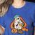 Art Teacher Painting Brushes Retro Pumpkin Ghost Artist Women's Heather T-Shirt Heather True Royal
