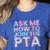 Ask Me How To Join PTA Crew Parent Teacher Matching School Women's Heather T-Shirt Heather True Royal