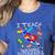 Autism Awareness Teacher I Teach Awesome Superheroes Women's Heather T-Shirt Heather True Royal