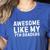 Awesome Like My 7th Grader Seventh Grade Teacher Women's Heather T-Shirt Heather True Royal Awesome Like My 7th Grader Seventh Grade Teacher Women's Heather T-Shirt Heather True Royal