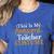 This Is My Awesome Teacher Costume Halloween Party Matching Women's Heather T-Shirt Heather True Royal
