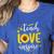 Back To School Teach Love And Inspire Teacher Sunflower Women's Heather T-Shirt Heather True Royal