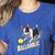 Ballaholic Boston Terrier Dog Chasing Bostie Ball Women's Heather T-Shirt Heather True Royal