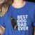 Best Dog Dad Ever Boston Terrier Dog Lover For Dad Men Women Girls Kids Women's Heather T-Shirt Heather True Royal