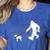 Bigfoot Walking With Bull Terrier Dog Women's Heather T-Shirt Heather True Royal