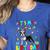 My Birthday Colorful Costume Boston Terrier Party Women's Heather T-Shirt Heather True Royal