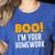 Boo I'm Your Homework Halloween Teacher Costume Women's Heather T-Shirt Heather True Royal Boo I'm Your Homework Halloween Teacher Costume Women's Heather T-Shirt Heather True Royal