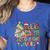 Book Tree All Is Calm Said No Teacher Ever Christmas Women's Heather T-Shirt Heather True Royal Book Tree All Is Calm Said No Teacher Ever Christmas Women's Heather T-Shirt Heather True Royal