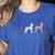 Boston Terrier 4th Of July Dog Patriotic USA Flag Man Woman Women's Heather T-Shirt Heather True Royal