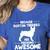 Boston Terrier Awesome Women's Heather T-Shirt Heather True Royal