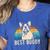 Boston Terrier Boston-Bulldog Women's Heather T-Shirt Heather True Royal