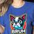 Boston Terrier Bruh Dog Lover Women's Heather T-Shirt Heather True Royal