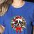Boston Terrier Christmas Wreath Decoration Xmas Pajamas Women's Heather T-Shirt Heather True Royal