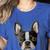 Boston Terrier Cute Puppy Face Dog Lover Pet Owner Women's Heather T-Shirt Heather True Royal