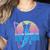 Boston Terrier Dad Retro Women's Heather T-Shirt Heather True Royal