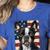 Boston Terrier Dog American Flag 4th Of July Patriotic Puppy Women's Heather T-Shirt Heather True Royal