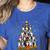 Boston Terrier Dog Christmas Tree Santa Hat Xmas Pajama Men Women Kids Women's Heather T-Shirt Heather True Royal