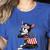Boston Terrier Dog Merica 4th Of July Usa American Flag Men Women's Heather T-Shirt Heather True Royal
