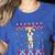 Boston Terrier Dog Santa Hat Men Kids Ugly Christmas Light Women's Heather T-Shirt Heather True Royal