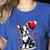 Boston Terrier Dog Valentine's Day Dog Owner Women's Heather T-Shirt Heather True Royal Boston Terrier Dog Valentine's Day Dog Owner Women's Heather T-Shirt Heather True Royal