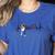 Boston Terrier EKG Heartbeat Heart Line Dog Lovers Women's Heather T-Shirt Heather True Royal