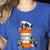 Boston Terrier Happy Pills T-Shirt Women's Heather T-Shirt Heather True Royal