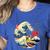 Boston Terrier Japanese Kanagawa Wave Surf Loyal Dog Men Women Kids Women's Heather T-Shirt Heather True Royal