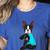 Boston Terrier I Love Mom Apparel Women's Heather T-Shirt Heather True Royal