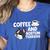 Boston Terrier Lover Coffee And Boston Terriers Women's Heather T-Shirt Heather True Royal