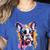 Boston Terrier Lover Pop Art Color Boston Terrier Dog For Men Women Girls Kids Women's Heather T-Shirt Heather True Royal