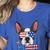 Boston Terrier Merica 4th Of July T Shirt Men Boys Dog Puppy Women's Heather T-Shirt Heather True Royal