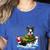 Boston Terrier Merry Christmas Tree Lights Dog X-Mas Dogs Women's Heather T-Shirt Heather True Royal