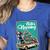 Boston Terrier Merry Christmas Tree Truck Dog X-Mas Women's Heather T-Shirt Heather True Royal