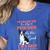 Boston Terrier Mom American Gentleman Dog Lover Mother's Day Women's Heather T-Shirt Heather True Royal