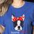 Boston Terrier Mom Bostie Women Girls Women's Heather T-Shirt Heather True Royal