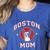 Boston Terrier Mom Dog Mother Women's Heather T-Shirt Heather True Royal