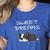 Boston Terrier Puppy Sweet Dreams Pajama For Bedtime Tank Top Women's Heather T-Shirt Heather True Royal