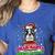 Boston Terrier Santa Claus Christmas Dog Women's Heather T-Shirt Heather True Royal