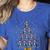 Boston Terrier Santa Hat Xmas Light Men Women Christmas Tree Women's Heather T-Shirt Heather True Royal