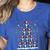 Boston Terrier Xmas Tree Lights For Men Women Boston Terrier Women's Heather T-Shirt Heather True Royal